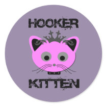 Hooker Kitten Logo stickers by cat0fdarkness Hooker Kitten Logo stickers