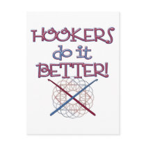 Hookers do it BETTER! postcards