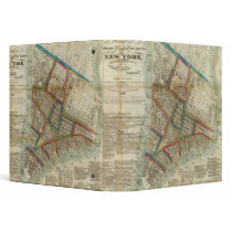 Hooker's New Pocket Plan Of The City Of New York 3 Ring Binders