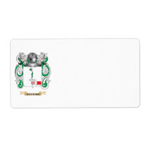 Hookins Coat of Arms (Family Crest) Shipping Label
