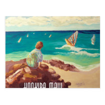 hookipa windsurfing postcards