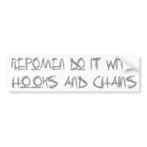 Hooks and Chains Bumper Sticker bumper stickers