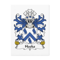 Hooks Family Crest postcards