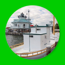 Hooper Strait Lighthouse & Crab Dredging Boat magnets