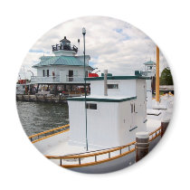 Hooper Strait Lighthouse & Crab Dredging Boat magnets