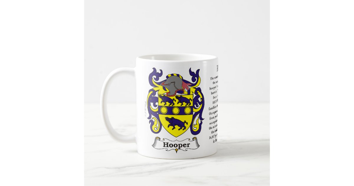 Hooper, the History, the Meaning and the Crest on Coffee Mug Zazzle