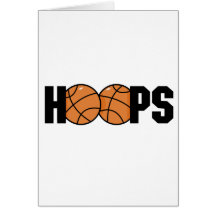 hoops basketball design greeting card