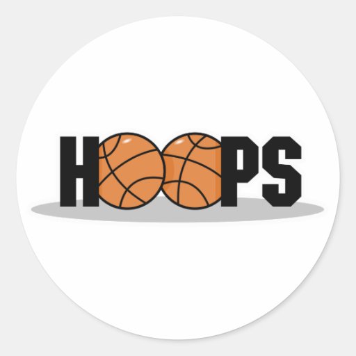 hoops basketball design stickers