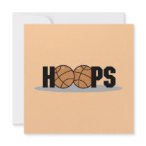 Hoops Basketball T-shirts and Gifts Personalized Announcement