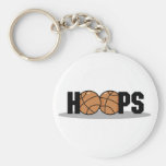 Hoops Basketball T-shirts and Gifts Keychain