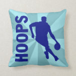 Hoops Basketball Throw Pillow
