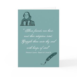 Hoops of Steel Shakespeare Quote Greeting Card card
