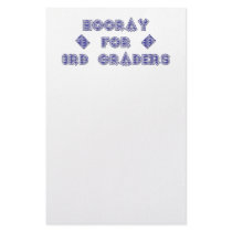 Hooray for 3rd Graders Custom Stationery