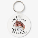 Hooray for Boobies! Keychain by tbarcequine Hooray for Boobies! Keychain
