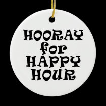 Hooray for Happy Hour Ornament ornaments