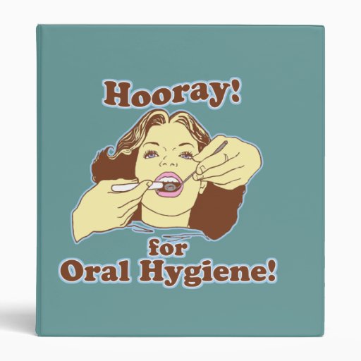 Hooray For Oral Hygiene Retro Binder Zazzle 