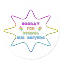 Hooray for School Bus Drivers! Stickers