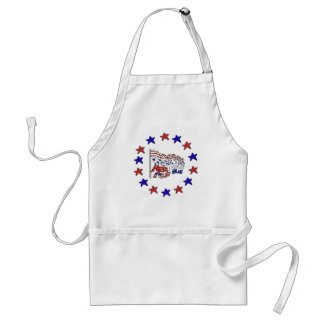 Hooray for Stars and Stripes Flag Apron