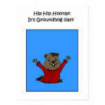 Hooray its Groundhog day postcard