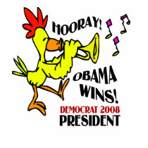 HOORAY OBAMA WINS! t-shirts