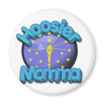 Hoosier Momma Indiana Flag magnets