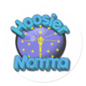 Hoosier Momma Indiana Flag stickers by familymatters Hoosier Momma Indiana Flag stickers