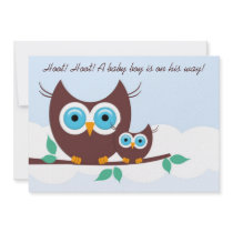 Hoot! Hoot! A baby boy is on his way! Announcement