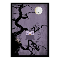 Hoot Hoot Gift Tag business cards