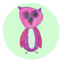 Hoot Hoot in Pink stickers
