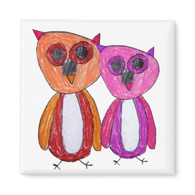 Hoot Hoot Owls Magnet by SuperMaggie