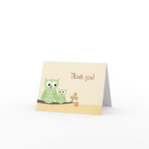 Hoot Owl Folded Thank you note card