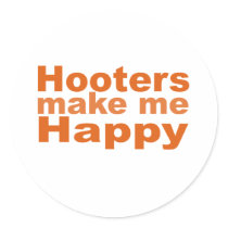 Hooters Make Me Happy stickers by billishirts Hooters Make Me Happy stickers