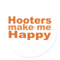 Hooters Make Me Happy stickers by billishirts Hooters Make Me Happy stickers