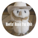Hootin' Annie Fan Club stickers by codfishlady Hootin' Annie Fan Club stickers