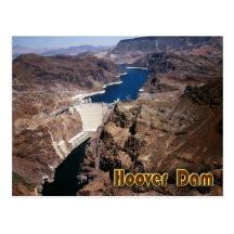 Hoover Dam - aerial view Post Card