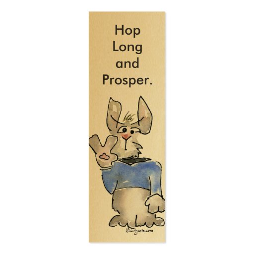 Hop Long and Prosper Business Cards (back side)