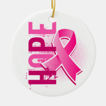 Hope 2 Breast Cancer Christmas Tree Ornaments