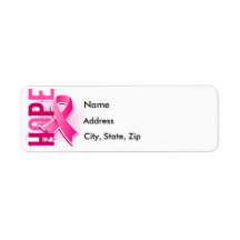 Hope 2 Breast Cancer Custom Return Address Label