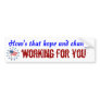 HOPE AND CHANGE BUMPER STICKER