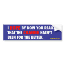 Hope and Change bumper stickers
