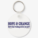 HOPE and Change Hows that working Out for you keychains