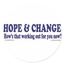 HOPE and Change Hows that working Out for you stickers by knudsonstudios HOPE and Change Hows that working Out for you stickers