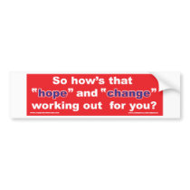 HOPE-and-Change-in-RED-2 Bumper Sticker