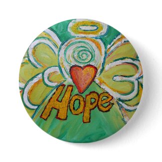 Hope Angel Word Art Lapel Pin Pendant Buttons button
