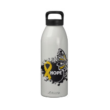 Hope Appendix Cancer Butterfly Reusable Water Bottles