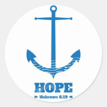 Hope as an Anchor Round Sticker