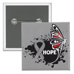 Hope Asthma Awareness Butterfly buttons