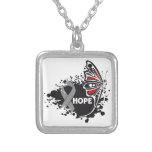 Hope Asthma Awareness Butterfly necklaces