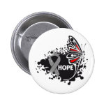 Hope Asthma Awareness Butterfly buttons