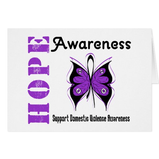 Hope Awareness Butterfly Domestic Violence Cards